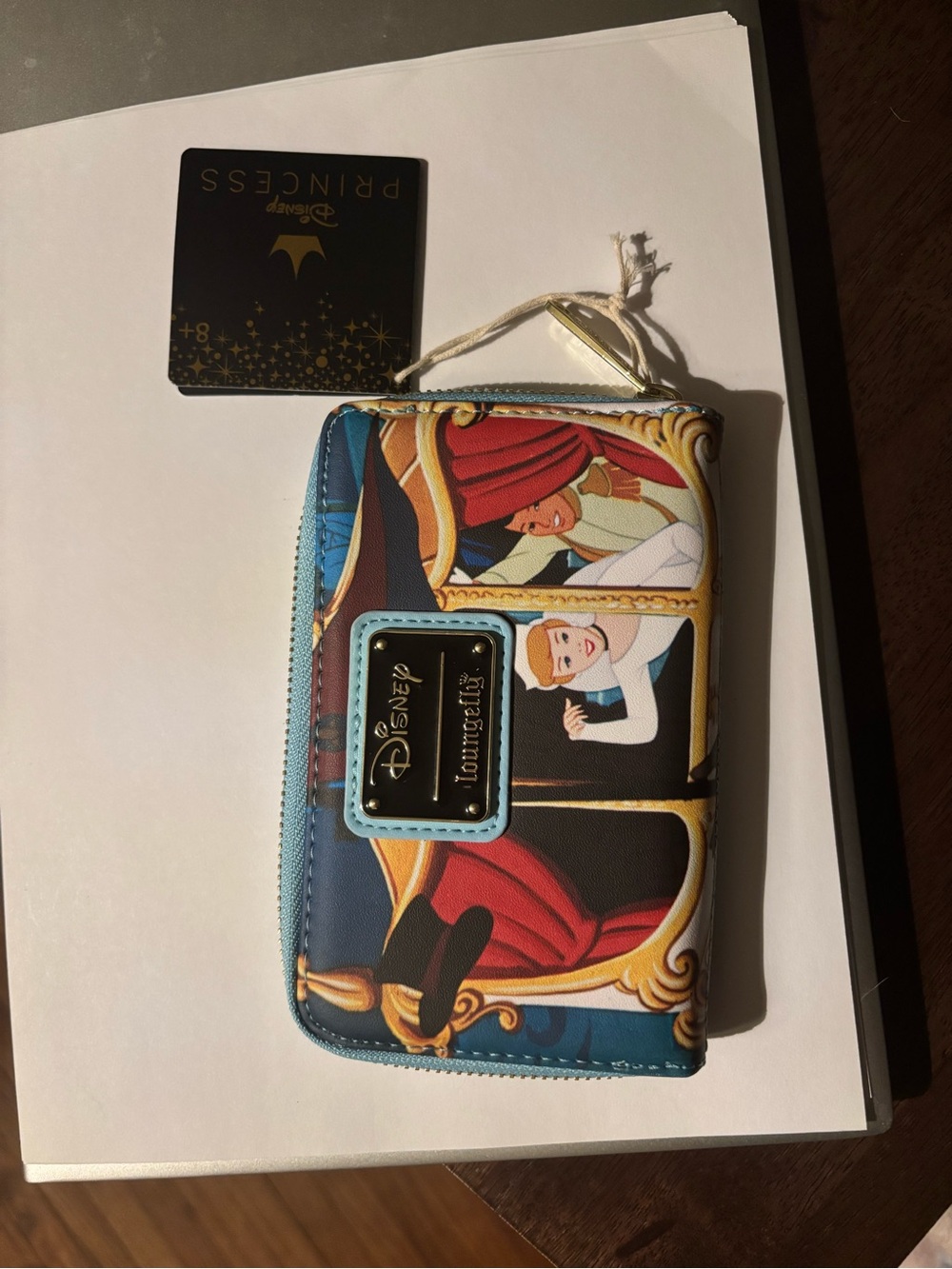 Loungefly Cinderella Window Zip Wallet - Blue, Red, Gold
